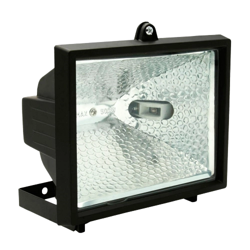 REFLETOR SEM LAMPADA HALOGENA 150W PRETA -BRASFORT